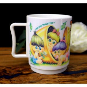Vintage 1992 Trollies Plastic Cup 90s Peter Pan Industries Mug Triplettes Olaf